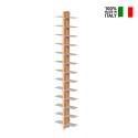 Dubbelzijdige wandkast h195cm van hout met 26 planken Zia Bice WH Kortingen