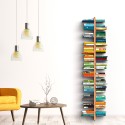 Dubbelzijdige wandkast h195cm van hout met 26 planken Zia Bice WH Aanbod