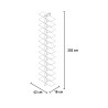 Dubbelzijdige wandkast h195cm van hout met 26 planken Zia Bice WH 