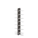 Vrijhangende dubbelzijdige houten boekenkast h105cm met 14 planken Zia Bice SF Catalogus