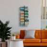Dubbelzijdig hangende houten boekenkast h105cm 14 planken Zia Bice SF Aanbod