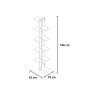 Design wandplantenhouder voor binnen, 10 schappen, Zia Flora WMH Afmetingen
