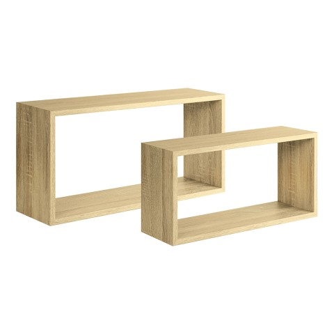 Set van 2 rechthoekige wandplank kubussen modern design Bislungo Aanbieding