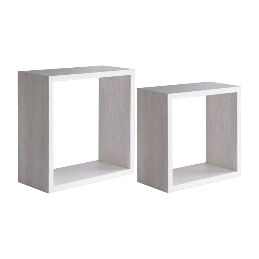 Set van 2 zwevende kubusplanken wandrek modern design Q-Bis Aanbieding Set van 2 zwevende kubusplanken wandrek modern design Q-Bis Aanbieding