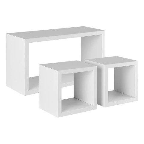 Set van 3 rechthoekige wandplanken Tribù - Modern wandrek Aanbieding