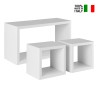Set van 3 rechthoekige wandplanken Tribù - Modern wandrek Kortingen
