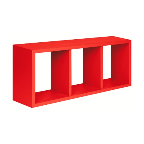 Moderne rechthoekige wandplank met 3 vakken Tristano Aanbieding