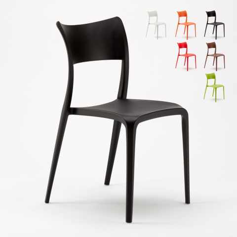 Stock 20 Stapelbare polypropyleen stoelen voor restaurants en cafès Parisienne Aanbieding