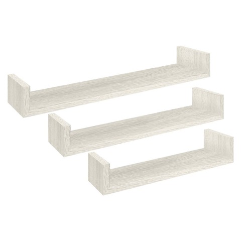 Set van 3 wandplanken woonkamer modern rek Calamita Maxi Aanbieding