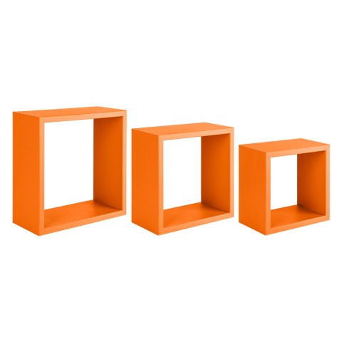 Set van 3 moderne wandplank kubus Incubo Aanbieding
