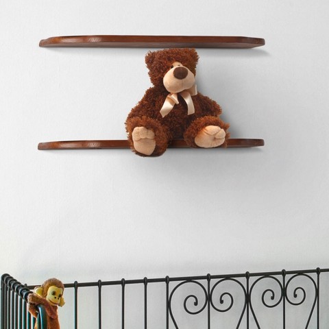 Houten wandplank massief voor woonkamer Saturno boekenplank muurmontage Aanbieding