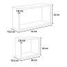 Set van 3 rechthoekige wandplanken Tribù - Modern wandrek Keuze