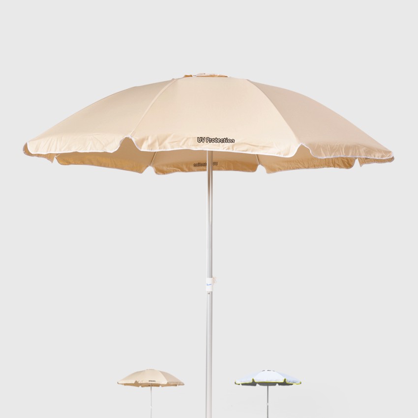Winddichte strandparasol 220 cm van katoen Bagnino Light Aanbieding Winddichte strandparasol 220 cm van katoen Bagnino Light Aanbieding