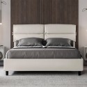 Tweepersoonsbed 160x190 met opbergruimte en gevoerde hoofdkussens Nandy Kortingen