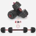 Ermes 2-in-1 Dumbbell and Barbell Set 40kg Fitness Gym Voorraad