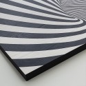 Houten ingelegd schilderij modern abstract ontwerp 75x75cm Optisch 