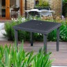 Vierkante polyrotan tafel 90x90cm Grand Soleil Gruvyer Korting