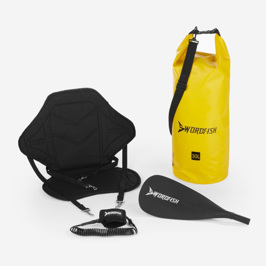 SUP Stand Up Paddle accessoire set met enkelriem, droge tas en stoel StingRay Aanbieding SUP Stand Up Paddle accessoire set met enkelriem, droge tas en stoel StingRay Aanbieding