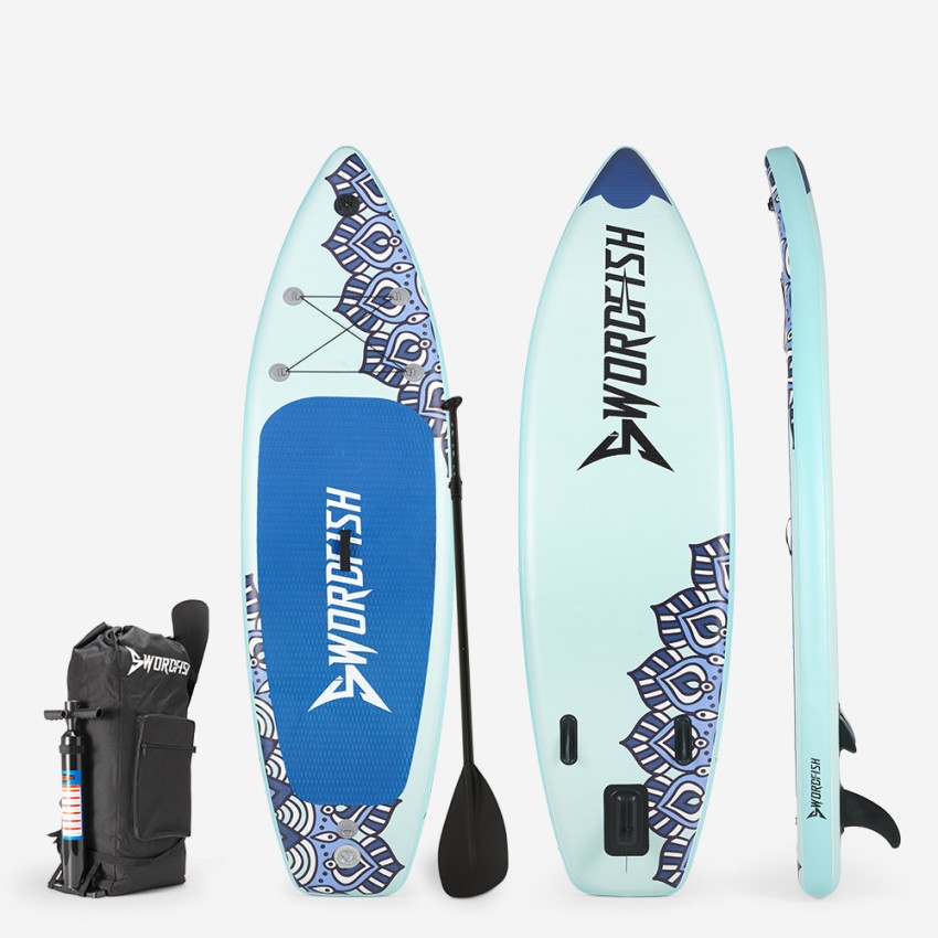 Opblaasbare Stand Up Paddle SUP board voor kinderen 260cm Mantra Junior Aanbieding Opblaasbare Stand Up Paddle SUP board voor kinderen 260cm Mantra Junior Aanbieding