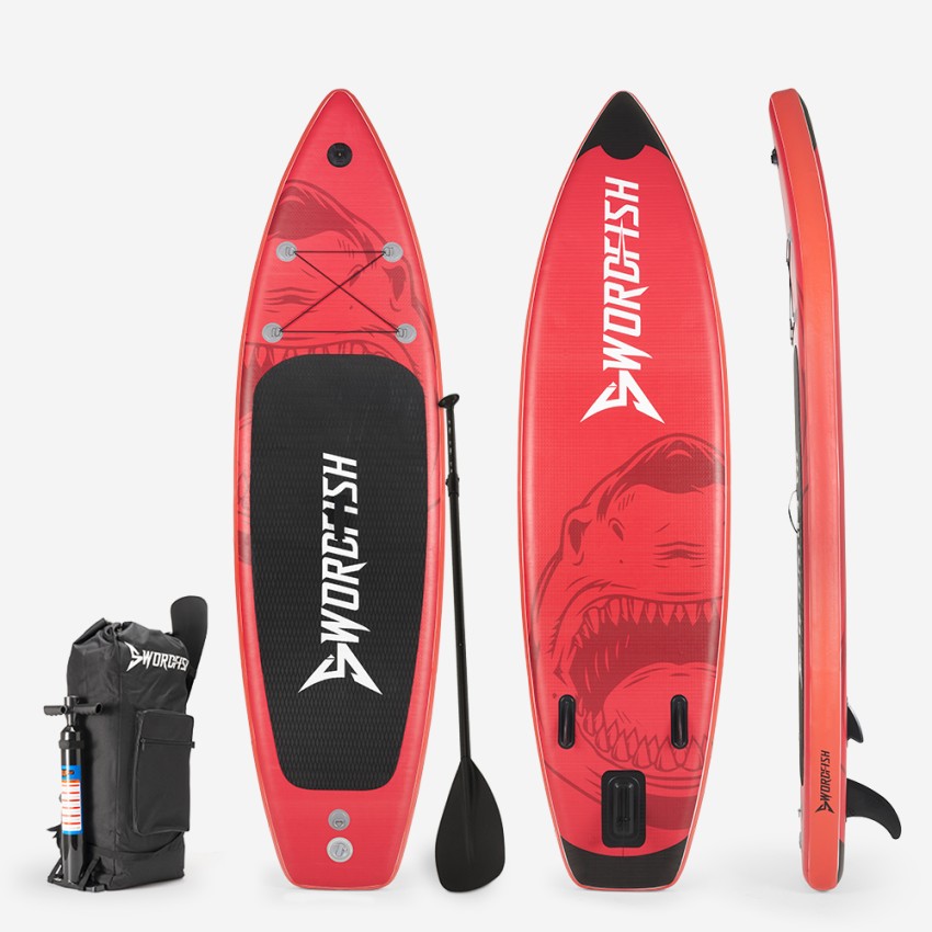 Opblaasbare Stand Up Paddle SUP board voor volwassenen 320 cm Red Shark Pro Aanbieding Opblaasbare Stand Up Paddle SUP board voor volwassenen 320 cm Red Shark Pro Aanbieding