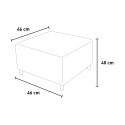 Moderne vierkante poef 46x46cm wachtkamer woonkamer kunstleer 
