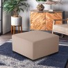 Grote vierkante poef 75x75cm modern design voor woonkamer of wachtkamer Verkoop