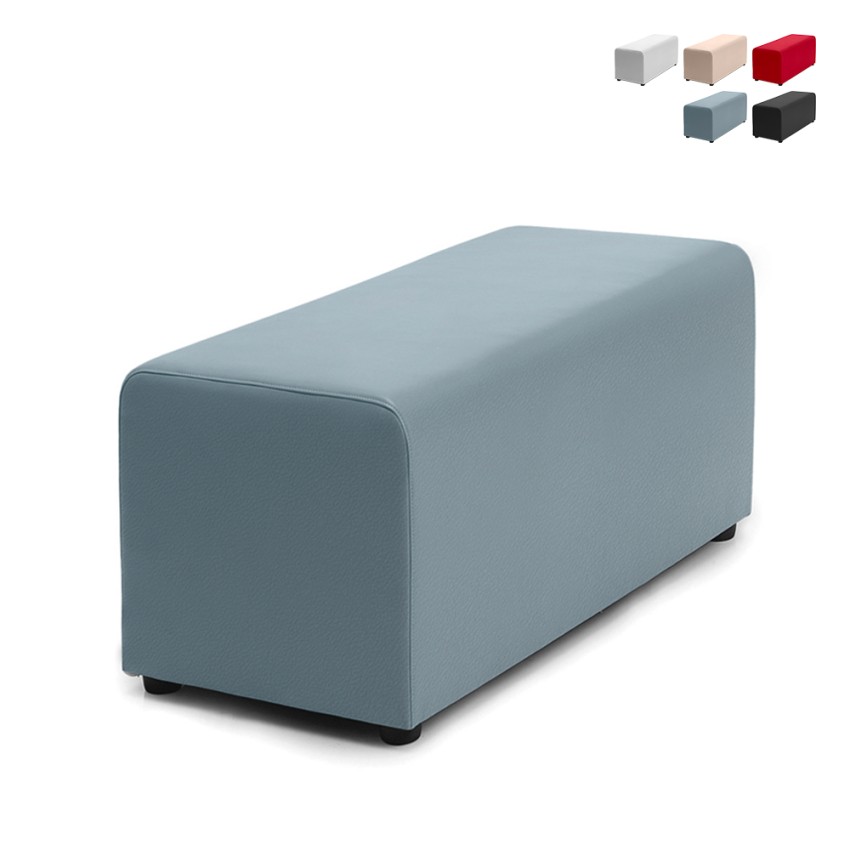 Grote rechthoekige poef voetenbank 46x115cm voor woonkamer en wachtkamer Aanbieding