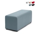 Grote rechthoekige poef voetenbank 46x115cm voor woonkamer en wachtkamer Aanbieding