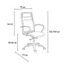 Stylo HWT wit ademend mesh ergonomische executive bureaustoel Korting