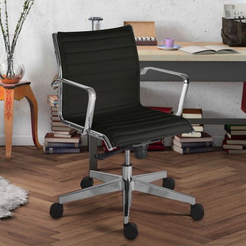 Lage ergonomische executive bureaustoel met kunstleren design Stylo LBE
