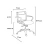 Stylo LBE kunstleder laag design ergonomische bureaustoel Korting