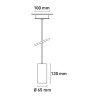 Hanglamp design cilinder 13cm keuken restaurant Cromia 