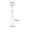 Design hanglamp voor keuken en restaurant, cilindervorm 20cm Cromia 