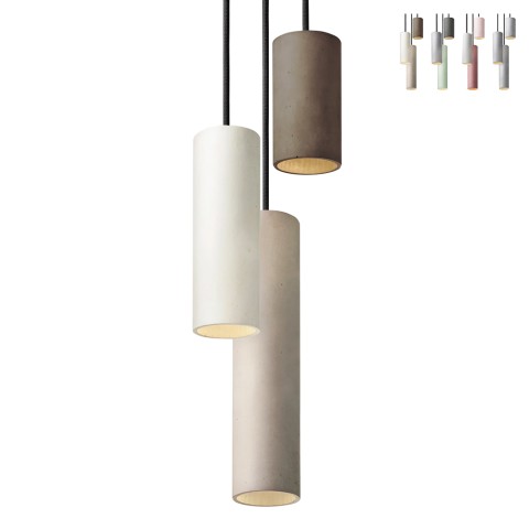 Moderne hanglamp met 3 lichten, cilinderdesign Cromia Aanbieding