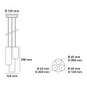Moderne 3-lichts hanglamp design cilinder Cromia 