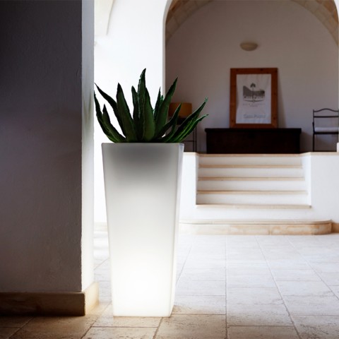Lichtgevende pannenlap voor planten plantenbak hoge vaas modern design Egizio