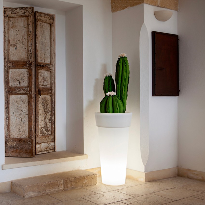 Moderne kolom plantenhouder lichtgevende bloempot Messapico Aanbieding Moderne kolom plantenhouder lichtgevende bloempot Messapico Aanbieding