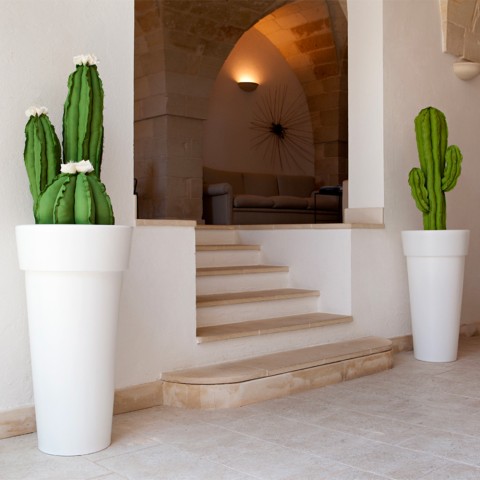 Plantenstandaard kolom bloembak modern design 105cm Messapico Aanbieding