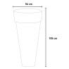 Plantenstandaard kolom bloembak modern design 105cm Messapico Korting