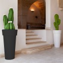 Moderne plantenbak op zuil, 70 cm hoog, stijl Messapico Aanbod