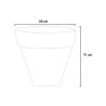 Moderne design plantenbak ø 80 voor tuin- en balkonplanten Romano Kosten