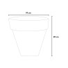 Plantenpot houder voor bloemen tuin terras modern design ø 100 Romano Afmetingen