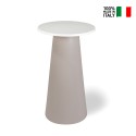 Moderne ronde hoge tafel voor buiten van polyethyleen Mikò 2.0 Korting