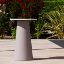 Hoge outdoor polyethyleen salontafel modern ontwerp rond Mikò 2.0 Aanbod
