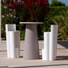 Moderne ronde hoge tafel voor buiten van polyethyleen Mikò 2.0 Keuze