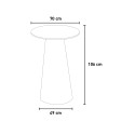 Hoge outdoor polyethyleen salontafel modern ontwerp rond Mikò 2.0 Model