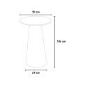 Moderne ronde hoge tafel voor buiten van polyethyleen Mikò 2.0 Model