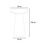 Moderne ronde hoge tafel voor buiten van polyethyleen Mikò 2.0 Model