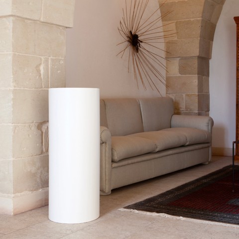 Moderne cilindervormige zuil voor productdisplay in winkel Roller Aanbieding