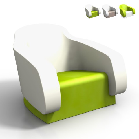 Moderne design lounge fauteuil voor buiten in polyethyleen bar restaurant Klimt Aanbieding